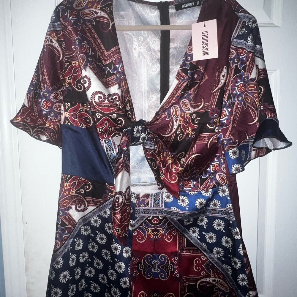 Missguided printed romper.